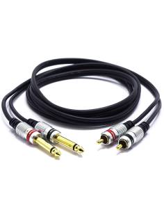 CABLE VITALCO 2X RCA MACHO / 2X JACK 6.3MM MACHO 1.5M 2