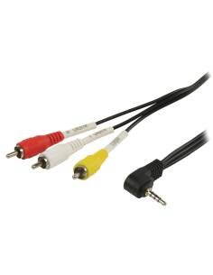 CABLE KABLEX AUDIO JACK 3.5MM MACHO / 3X RCA MACHO 1M