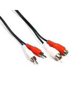 CABLE KABLEX 2X RCA MACHO / 2X RCA HEMBRA 15M