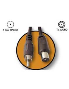 CABLE KABLEX RCA MACHO / CONECTOR TV MACHO 1.5M