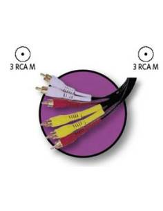 CABLE KABLEX 3X RCA MACHO / 3X RCA MACHO 1.5M