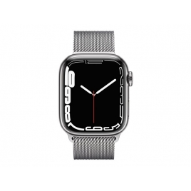 Apple Watch Serie 7 GPS + Cell 41MM Silver Stainless Steel + Correa Silver Milanese