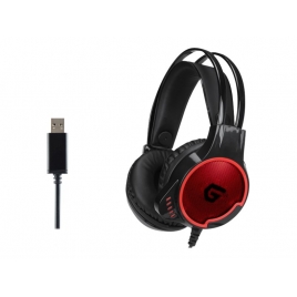Auricular + MIC Conceptronic Gaming Athan01 7.1 USB Black/Red