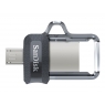 Memoria Micro USB / USB 3.0 64GB Sandisk Ultra Dual M3.0 Silver / Black