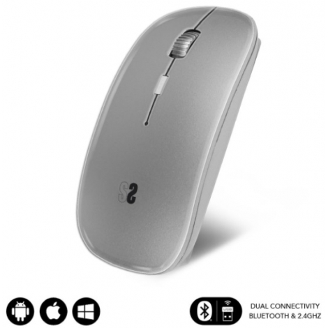 Mouse Subblim Wireless Optical Dual Slim Silver