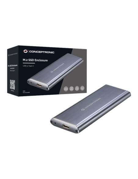CARCASA DISCO DURO SSD M.2 CONCEPTRONIC SATA USB 3.1 SILVER