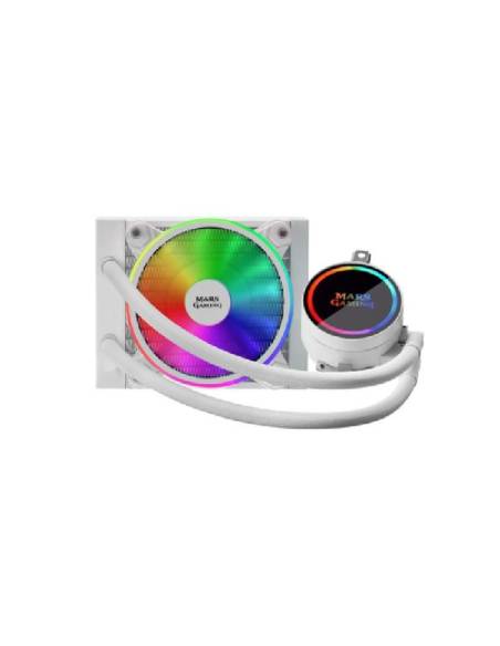 KIT REFRIGERACION LIQUIDA CPU MARS GAMING ML120 WHITE RGB 2011/1200/1155/1151/775 AM4/AM3/AM2