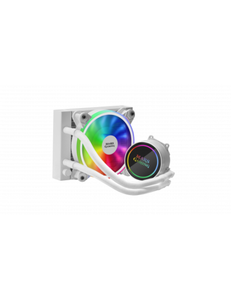 KIT REFRIGERACION LIQUIDA CPU MARS GAMING ML120 WHITE RGB 2011/1200/1155/1151/775 AM4/AM3/AM2