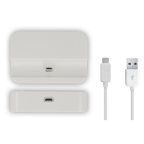 Base Dock HT Stand Micro USB White + Cable