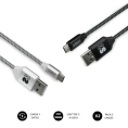 Cable Subblim USB Macho / USB-C Macho 1M Black / Silver Pack 2U