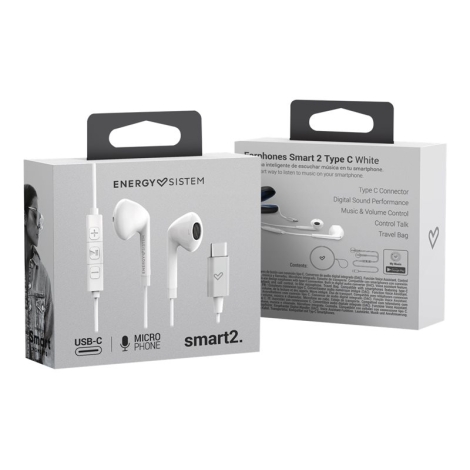 Auricular IN-EAR + MIC Energy Smart 2 USB-C White