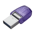 Memoria USB-C / USB 3.2 128GB Kingston DT Micro DUO G3 OTG Purple