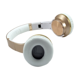 Auricular + MIC + Altavoces Conceptronic Bluetooth Micro SD White / Gold