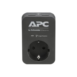Regleta Protectora APC Surgearrest 1 Toma + 2 USB Black