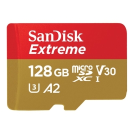 Memoria Micro SD 128GB Sandisk Extreme V30 160MB/S + Adaptador SD