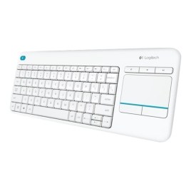 Teclado Logitech Wireless K400 Plus Keyboard White Touchpad