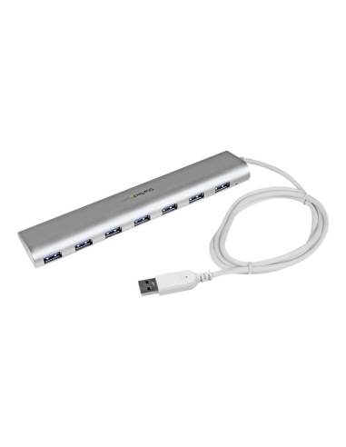 HUB STARTECH 7 PUERTOS USB 3.0 ALUMINIO SILVER