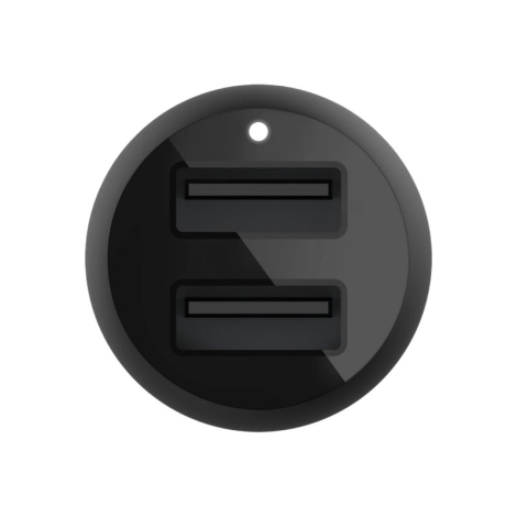 Cargador USB Belkin 24W 4.8A 2Xusb Black para Coche + Cable USB-C