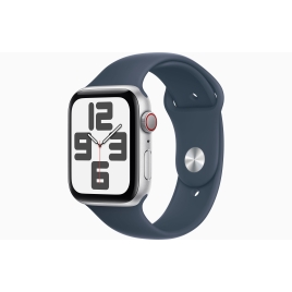 Apple Watch se GPS + Cell 44MM Silver Aluminium + Correa Sport Band Storm Blue S/M