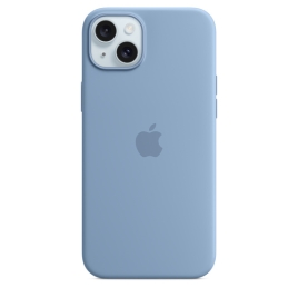 Funda iPhone 15 Plus Apple Silicona Winter Blue MagSafe