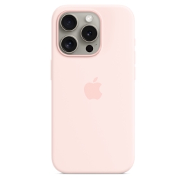 Funda iPhone 15 PRO Apple Silicona Light Pink MagSafe