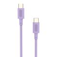 Cable Nubbeh USB-C Macho / USB-C Macho 3A 18W 1M Lilac