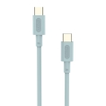 Cable Nubbeh USB-C Macho / USB-C Macho 3A 18W 1M Turquoise