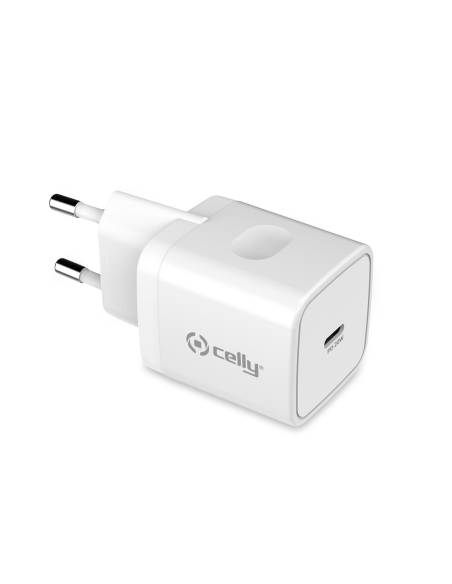 CARGADOR USB-C CELLY 20W WHITE