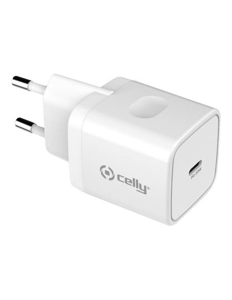 CARGADOR USB-C CELLY 20W WHITE