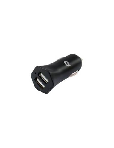 CARGADOR USB CONCEPTRONIC CARDEN 12W 2XUSB BLACK PARA COCHE 12V CAMION 24V