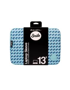 FUNDA PORTATIL SMILE 13 SLEEVE GEOMETRIC BLUE