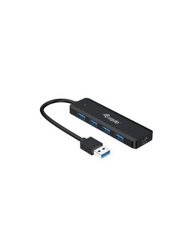 HUB EQUIP USB / USB-C 4 PUERTOS USB 3.2 BLACK