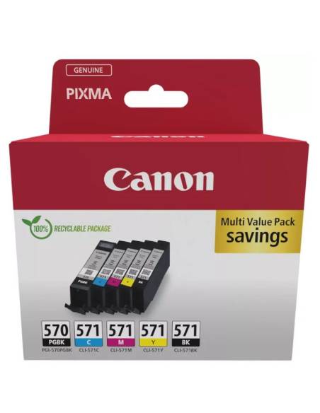 CARTUCHO CANON PGI570 / CLI-571 MULTIPACK PIXMA MG5751 MG5752 MG5753 MG6851