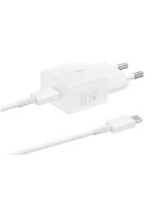 CARGADOR USB-C SAMSUNG 25W GAN + CABLE USB-C WHITE PARA CASA