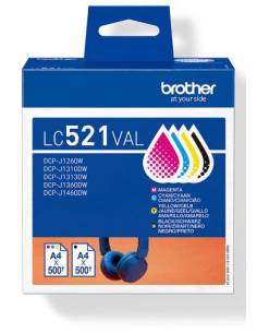 CARTUCHO BROTHER LC521 MULTIPACK J1360DW J1310DW J1260W