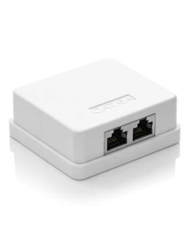 CAJA DE SUPERFICIE DELEYCON 2P RJ45 CAT 6 WHITE