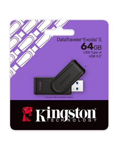 MEMORIA USB 3.2 64GB KINGSTON DTXS BLACK