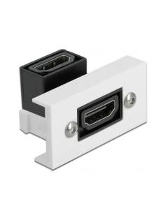 CAJA PARED DELOCK 1P HDMI HEMBRA ACODADO WHITE