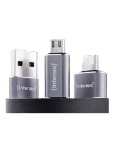 ADAPTADOR INTENSO USB-C HEMBRA / MICRO USB MACHO + USB...