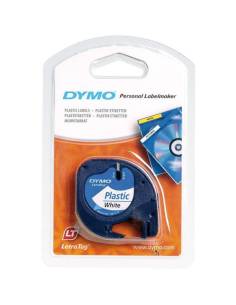 ROLLO ETIQUETAS DYMO LT 12MMX4M BLACK/WHITE